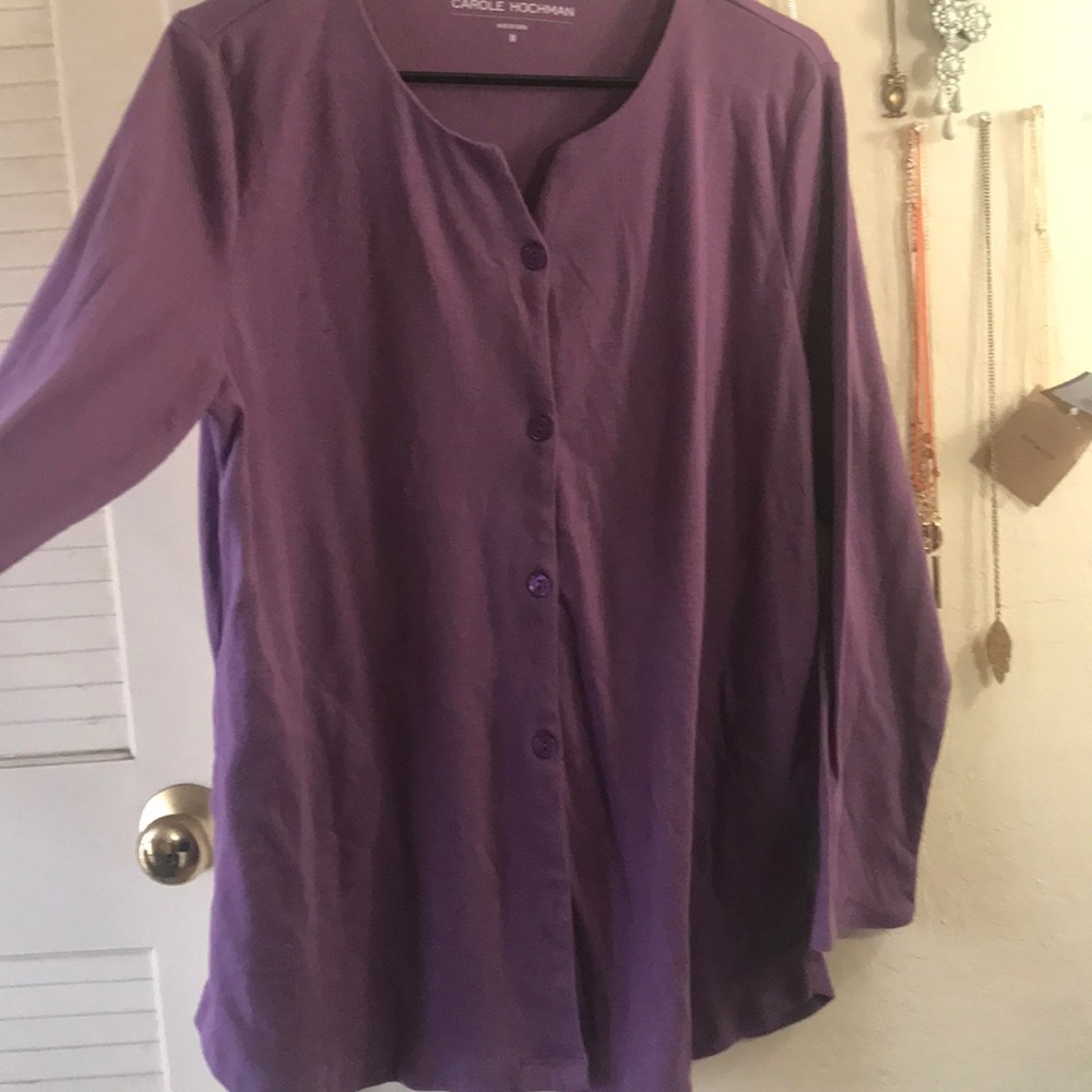 Purple long sleeve cotton